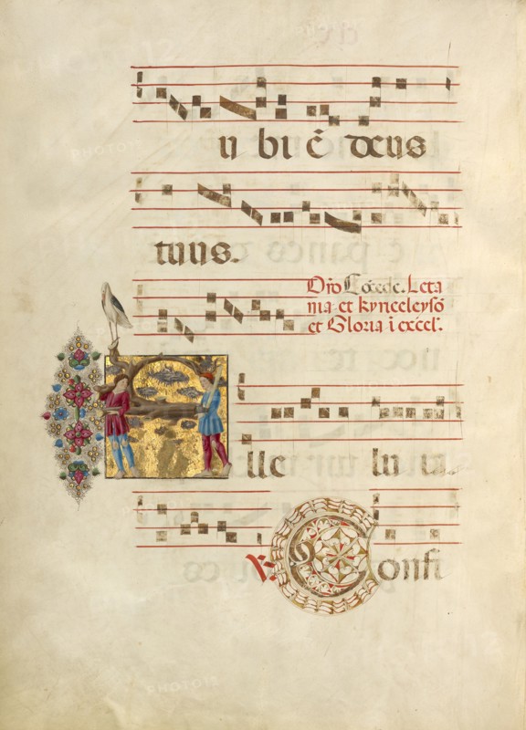 Inhabited Initial A; Gradual, about 1460-1480. Creator: Unknown.