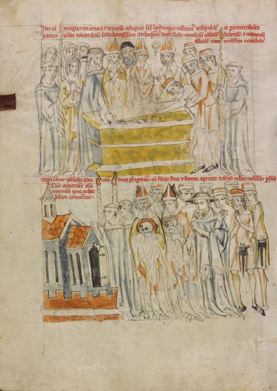 The Opening of Saint Hedwig's Tomb: The Translation of Saint Hedwig's Relics, 1353. Creator: Unknown.