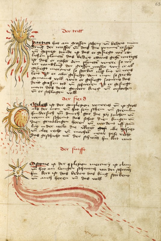Comets, shortly after 1464. Creator: Unknown.