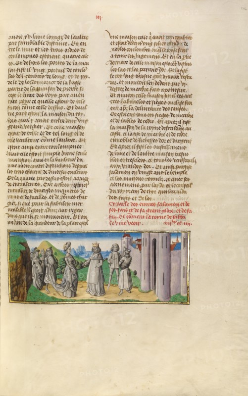 Solomon and the Queen of Sheba; Miroir Historial, about 1475. Creator: Unknown.