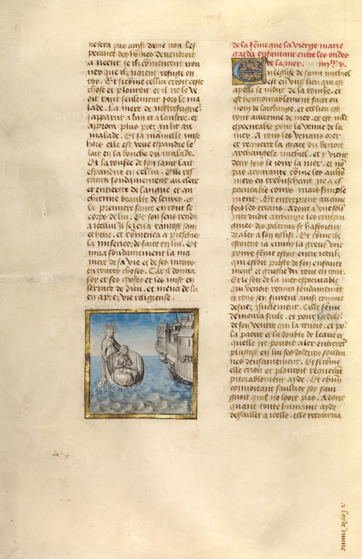 The Miracle of the Robe; Miroir Historial, about 1475. Creator: Unknown.