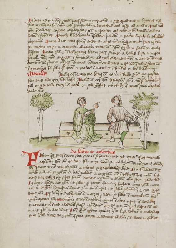 A Woman Speaking to a Horseman; Fables, third quarter of 15th century. Creator: Unknown.