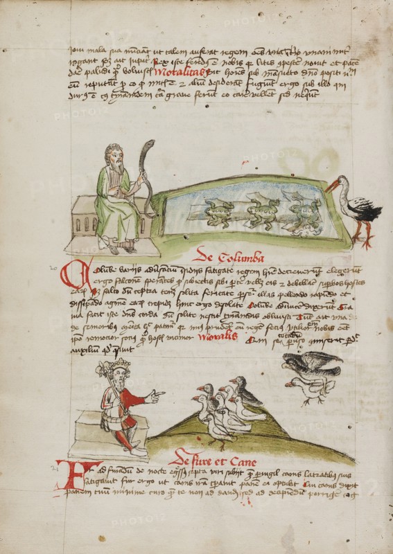 A Man with a Snake in his Hand: A King Speaking to a Flock of Doves, third quarter of 15th century. Creator: Unknown.