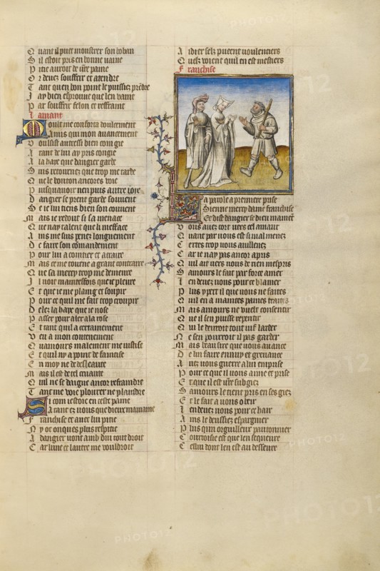The Personification of Franchise Interceding with Resistance on the Lover's Behalf, about 1405. Creator: Unknown.