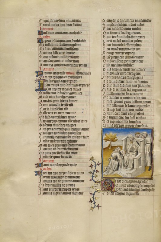 Virginius Kneeling with the Severed Head of his Daughter Virginia before the..., about 1405. Creator: Unknown.