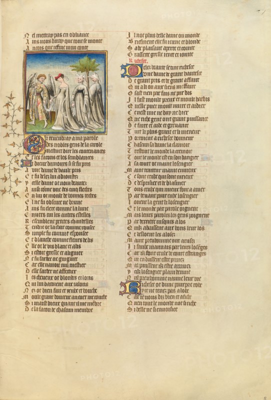 The God of Love Leads a Dance; Roman de la Rose, about 1405. Creator: Unknown.