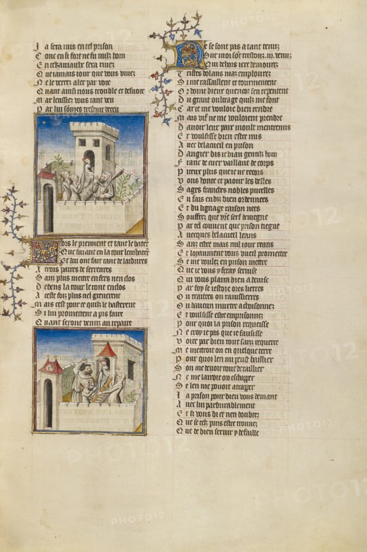 The Personifications of Shame and Anxiety Speaking to Resistance: The Personific..., about 1405. Creator: Unknown.