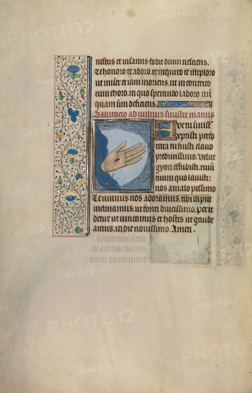 Christ's Left Hand with Wound; Arenberg Hours, early 1460s. Creator: Willem Vrelant.