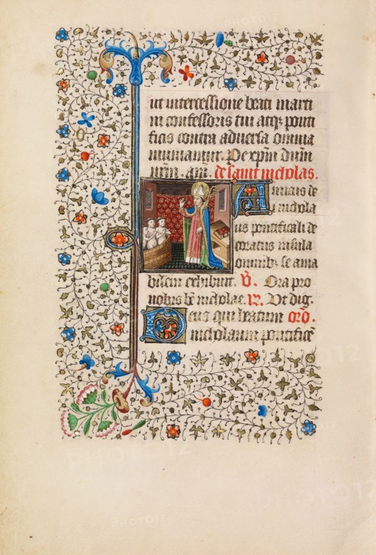 Saint Nicholas Rescuing Three Youths from a Tub; Book of Hours, about 1440-1450. Creator: Workshop of the Bedford Master.