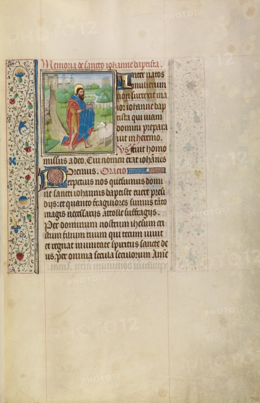 Saint John the Baptist; Arenberg Hours, early 1460s. Creator: Workshop of Willem Vrelant.