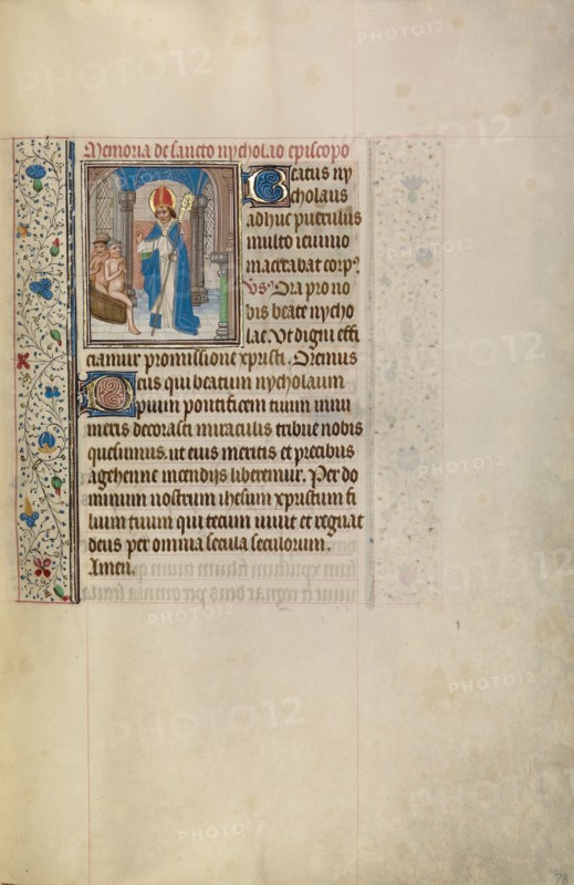 Saint Nicholas Rescuing Three Youths from a Tub; Arenberg Hours, early 1460s. Creator: Workshop of Willem Vrelant.