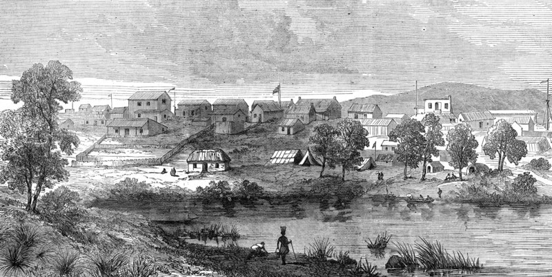 Klipdrift, at the Diamond Diggings, South Africa, 1872. Creator: Unknown.