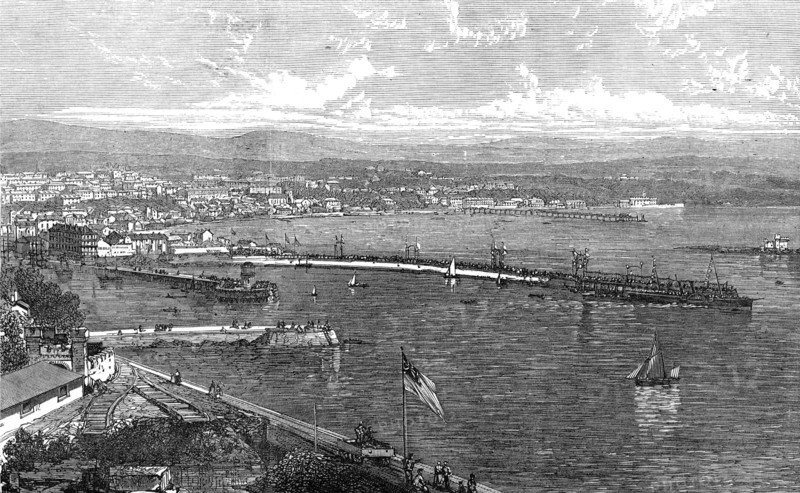 Opening of the Queen's Landing Pier at Douglas, Isle of Man, 1872. Creator: Unknown.
