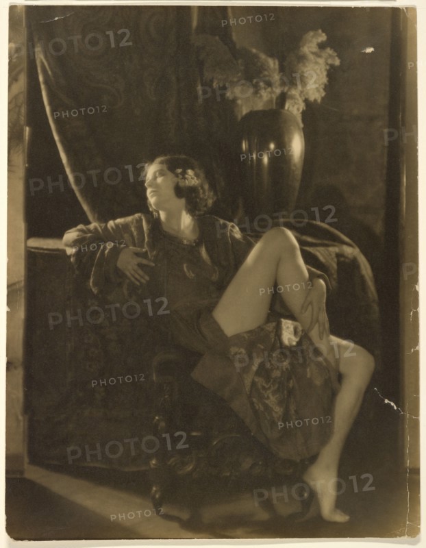 Portrait of a Reclining Woman in a Suggestive Pose, about 1922. Creator: Francis Joseph Bruguiere.