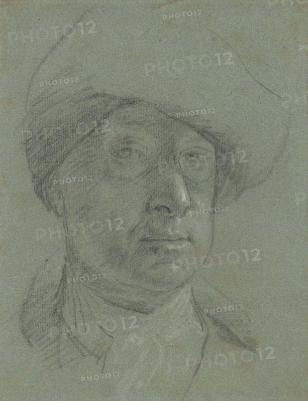 Self-Portrait Wearing a Cloth Hat, about 1730-1735. Creator: Jonathan Richardson the Elder.