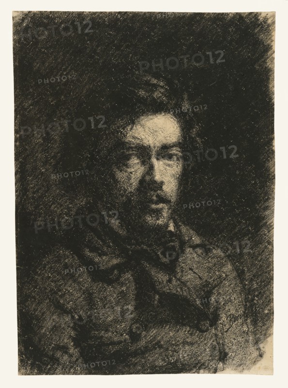 Self-Portrait, 1846-1847. Creator: Francois Bonvin.