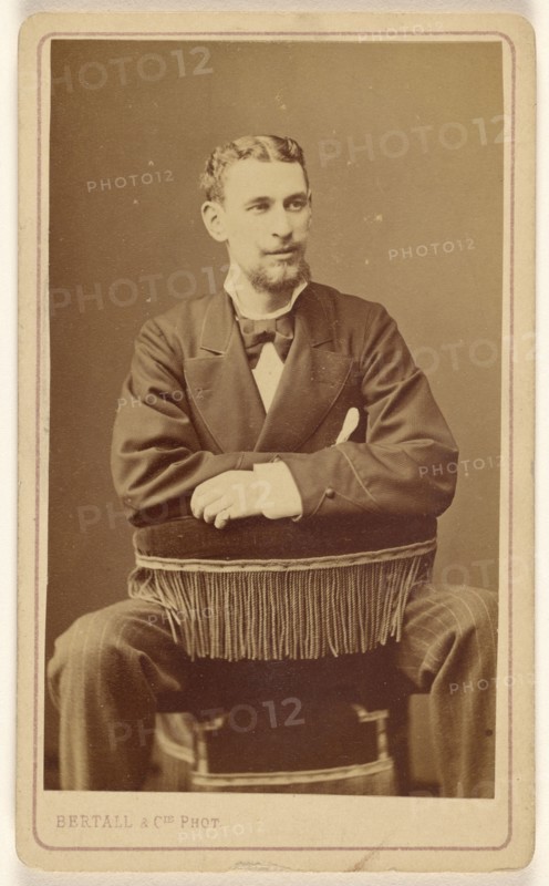 Unidentified man with Vandyke beard, seated, 1865-1870. Creator: Bertall et Cie.