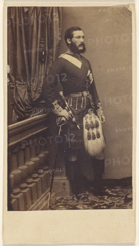 Portrait of a man in British military uniform, about 1865. Creator: Unknown.