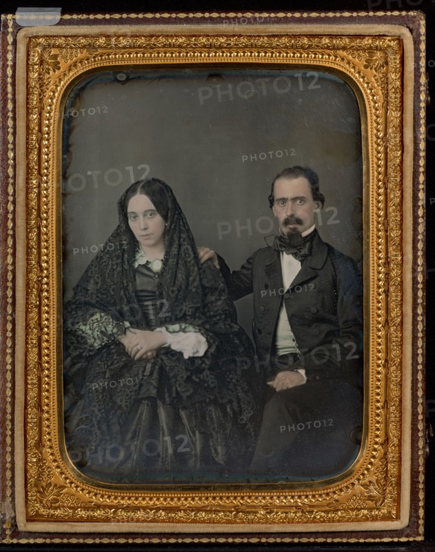 Portrait of a Woman and Man, about 1850s. Creator: Unknown.