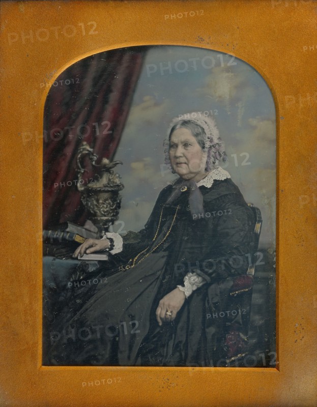 Portrait of a Seated Elderly Woman, 1852-1855. Creator: William Edward Kilburn.