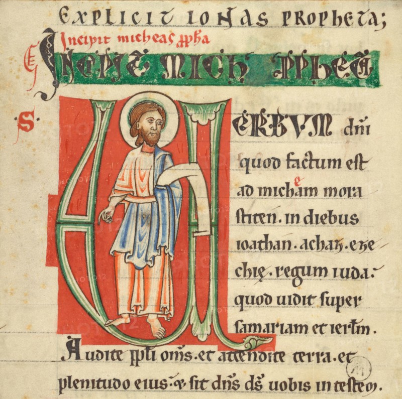 Historiated Initial from a Bible, about 1131-1165. Creator: Unknown.