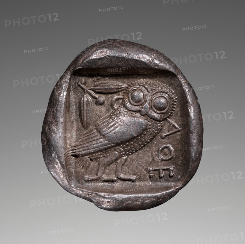 Coin (tetradrachm) of Athens, 475-465 BC. Creator: Unknown.