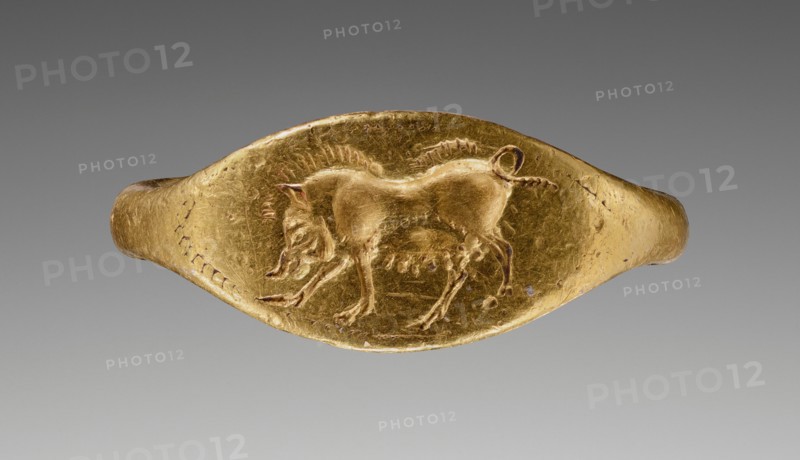 Engraved Ring with a Sow, about 500 BC. Creator: Unknown.