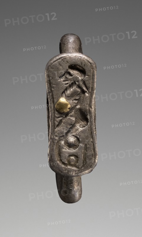 Silver Ring with Gold Stud in Bezel, about 550 BC. Creator: Unknown.