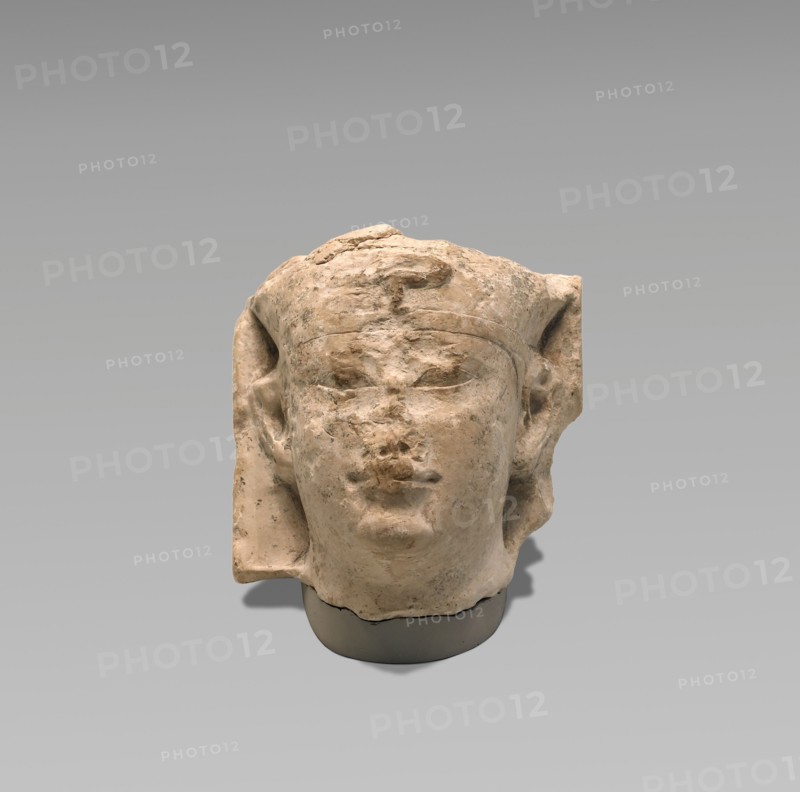 Head of a Ptolemy as Pharaoh (Sculptor's Model), 250-50 B.C. Creator: Unknown.
