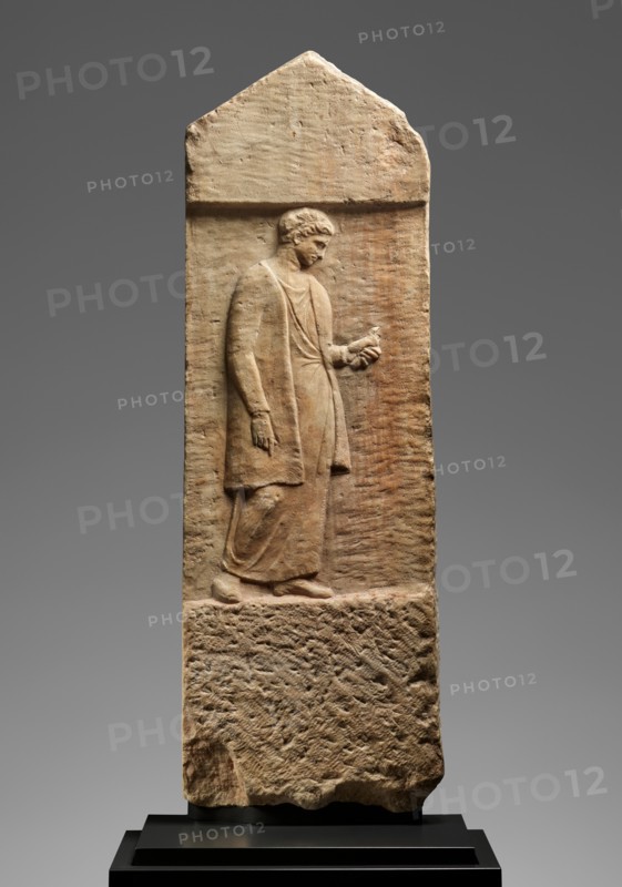 Grave Stele of Myttion, about 400 BC. Creator: Unknown.