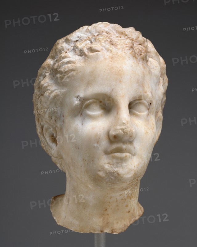 Head of a Girl from a Grave Naiskos, about 320 BC. Creator: Unknown.
