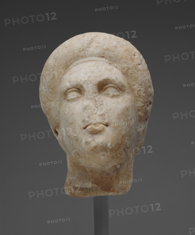 Head of a Woman from a Grave Naiskos, about 340 BC. Creator: Unknown.