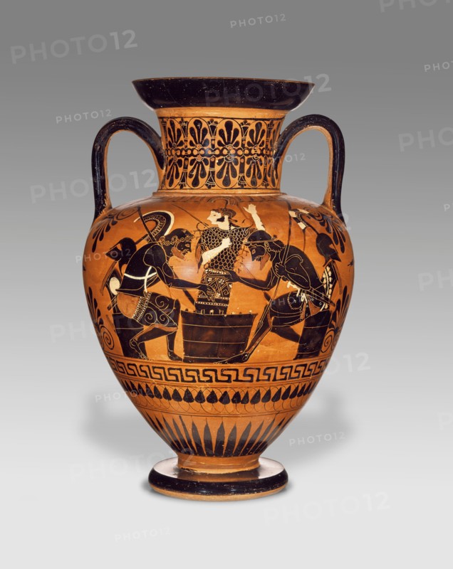 Attic Black-Figure Neck Amphora, about 510 BC. Creator: Medea Group.