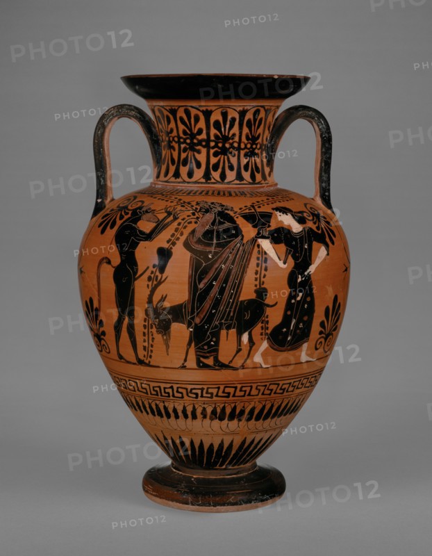 Black-Figure Neck Amphora, about 510 BC. Creator: Unknown.