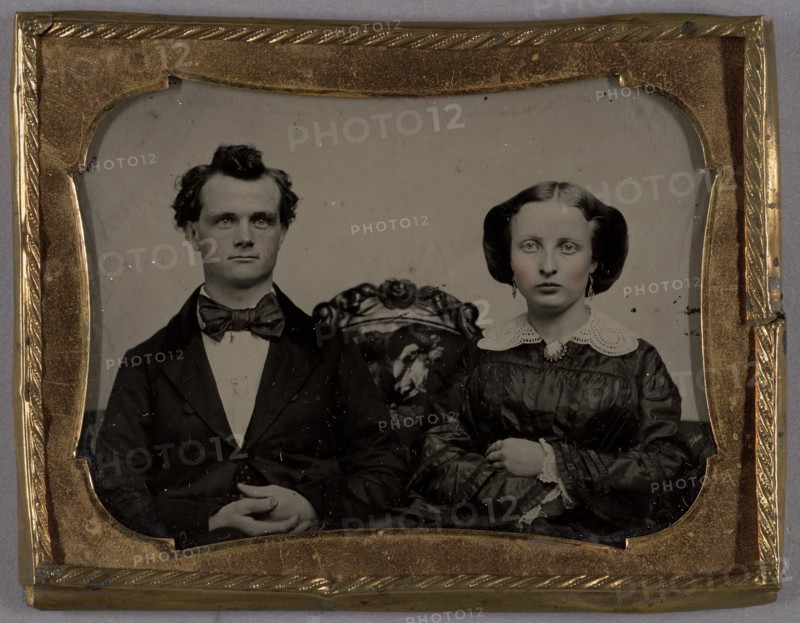 Portrait of a Seated Couple, about 1860. Creator: Unknown.