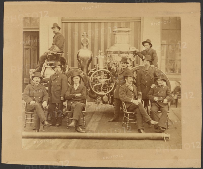 Chicago Fire Department, Amoskeag engine, 1875. Creator: Unknown.