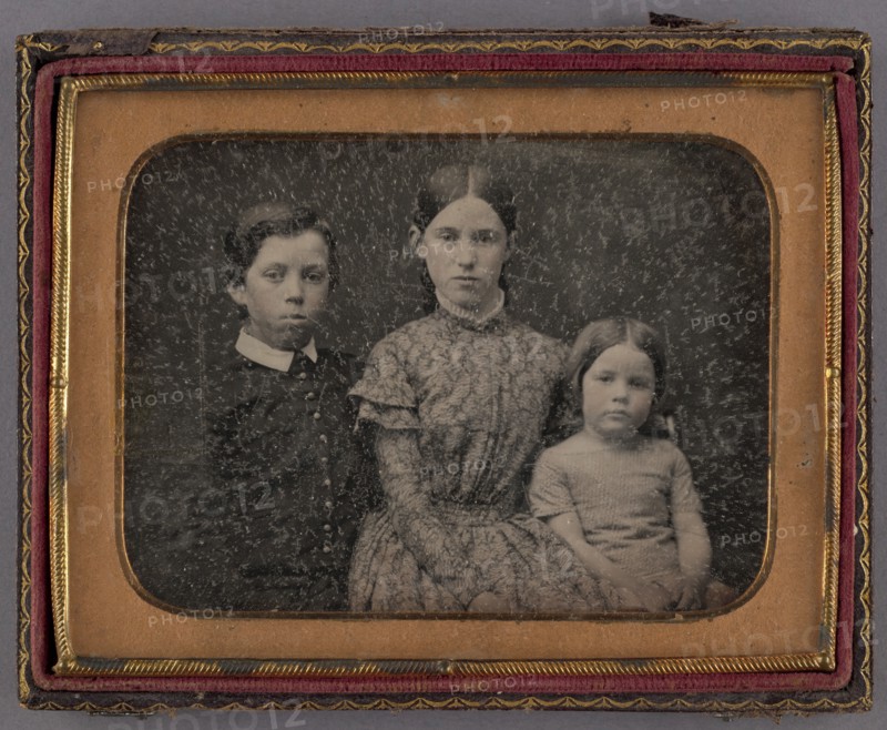 Portrait of Three Seated Children, about 1850. Creator: Unknown.