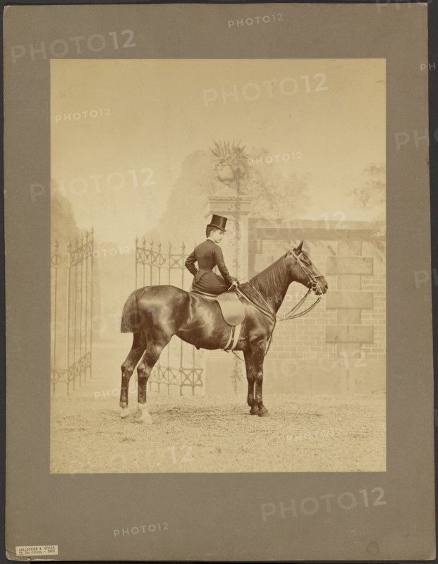 Croissette; Portrait of Equestrian, about 1880. Creator: Louis-Jean Delton.
