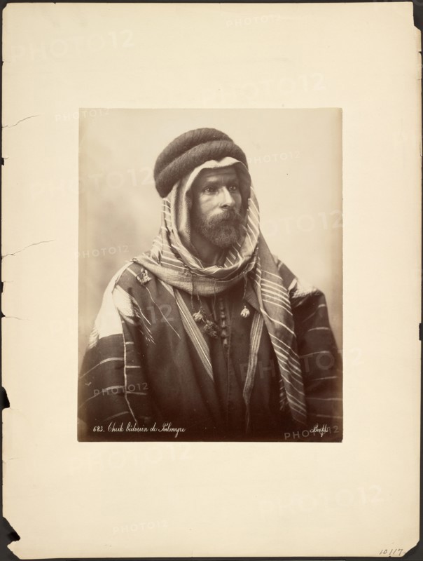 Cheik bédouin du Palmyre, about 1870-1880. Creator: Felix Bonfils.