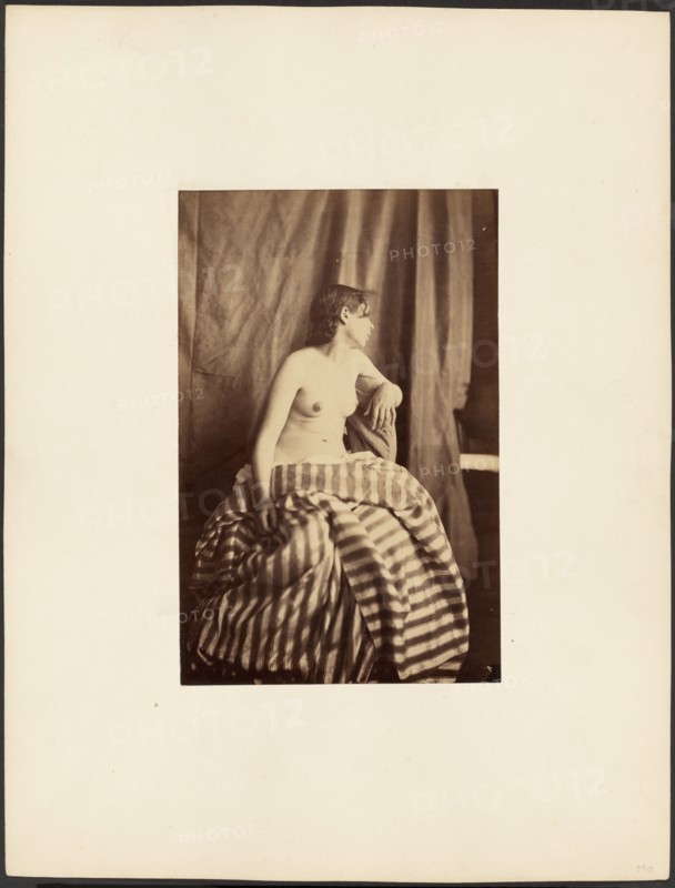 Nude study, 1853-1854. Creator: Eugène Durieu.