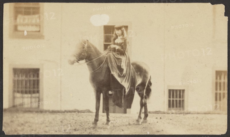 Portrait of a Woman Riding a Horse, late 19th century. Creator: Unknown.