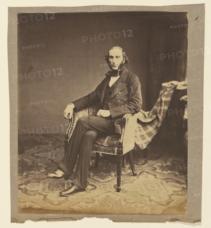 Portrait of a man, seated, 1850s. Creator: Roger Fenton.
