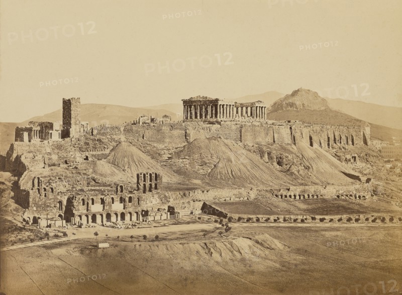 The Acropolis from the Southwest, Athens, 1865. Creator: Konstantinos Dimitriou.