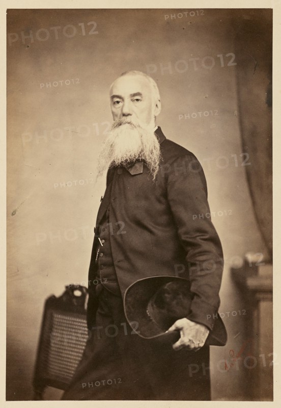 Studio Portrait of an Elderly Gentleman, 1864. Creator: F. de Lagravière.