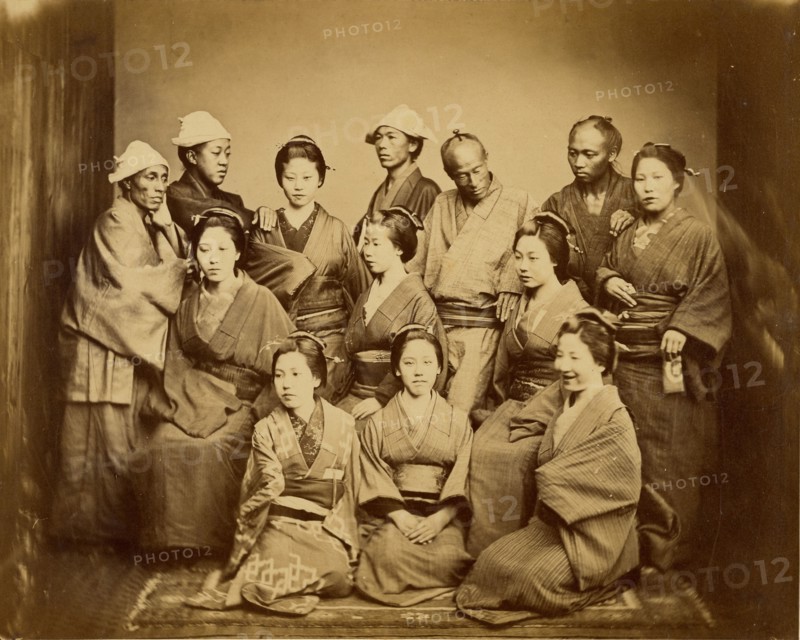 Japanese Family, about 1862. Creator: Felice Beato.