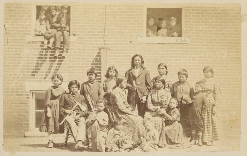 Native American school group, about 1870-1879. Creator: Unknown.