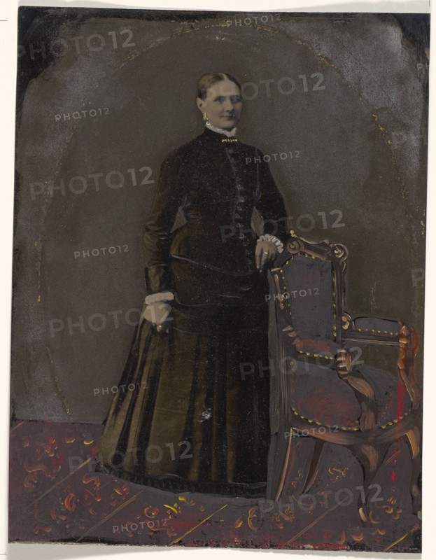 Portrait of standing woman, 1860s-1880s. Creator: Unknown.