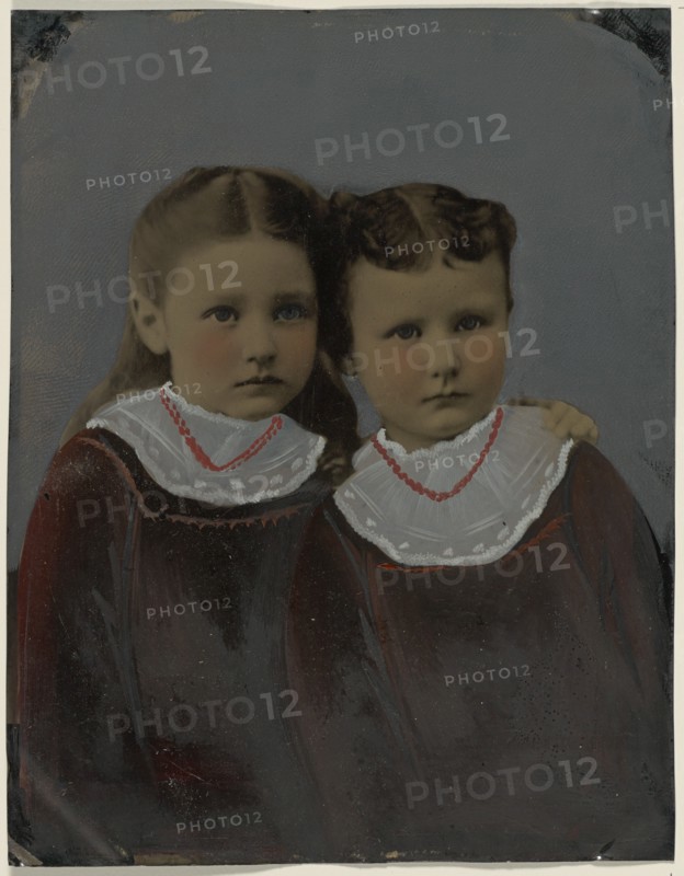 Portrait of two girls, 1860s-1880s. Creator: Unknown.