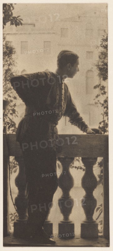 Self-portrait / Adolf de Meyer on the Balcony of Palazzo Balbi-Valier, Venice, Italy, 1900-1904. Creator: Adolph de Meyer.