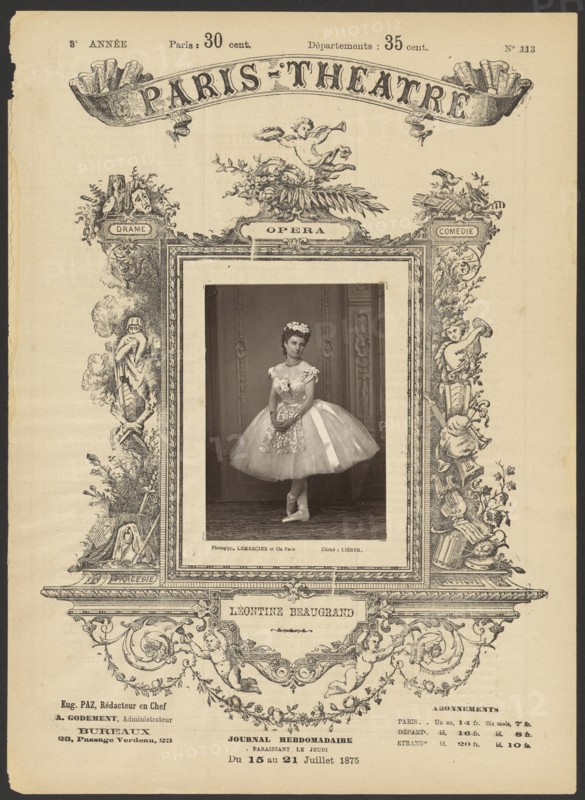 Paris Theatre: Leontine Beaugrand, 1875. Creator: Alphonse J. Liébert.